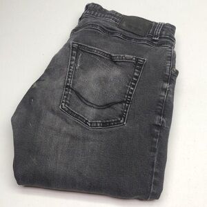 MENS PULL& BEAR BLACKWASH SLIM STRAIGHT JEANS 36x30 ⭐️